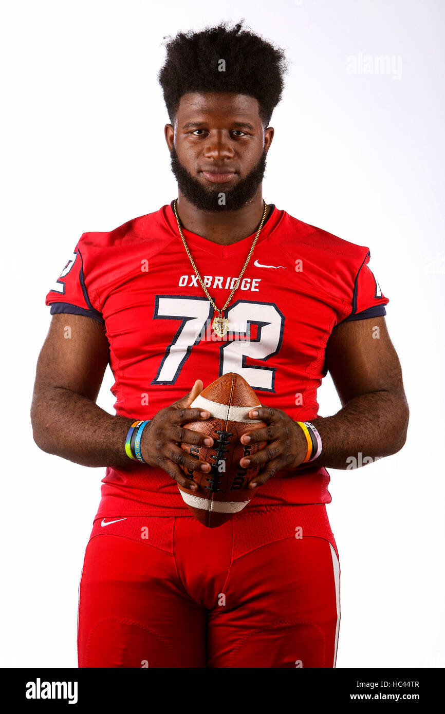 Florida, USA. 7th Dec, 2016. All-Area Football Small Schools Defense Player of the Year Oxbridge Academy DT Tyler Williams Wednesday, December 7, 2016. © Bruce R. Bennett/The Palm Beach Post/ZUMA Wire/Alamy Live News Stock Photo