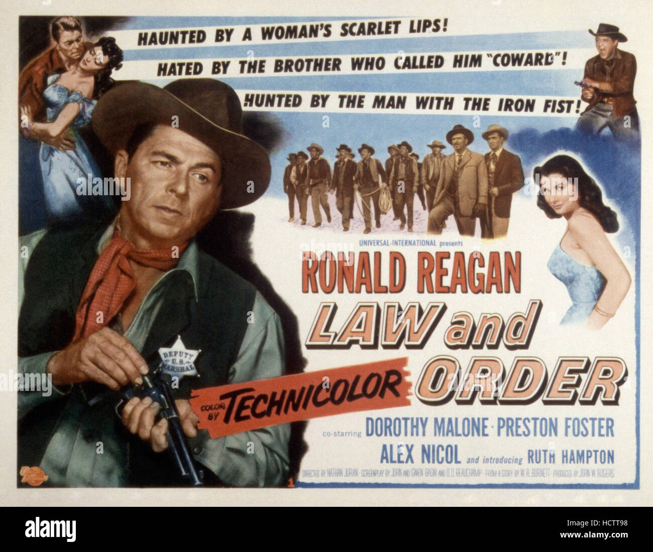 LAW AND ORDER, Ronald Reagan, 1953 Stock Photo