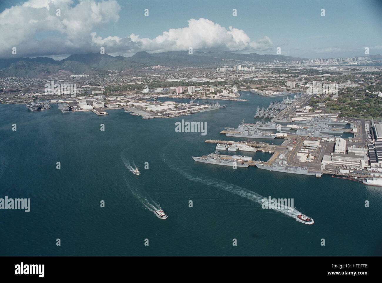 Aerial Of Pearl Harbor With Ships High Resolution Stock Photography and ...