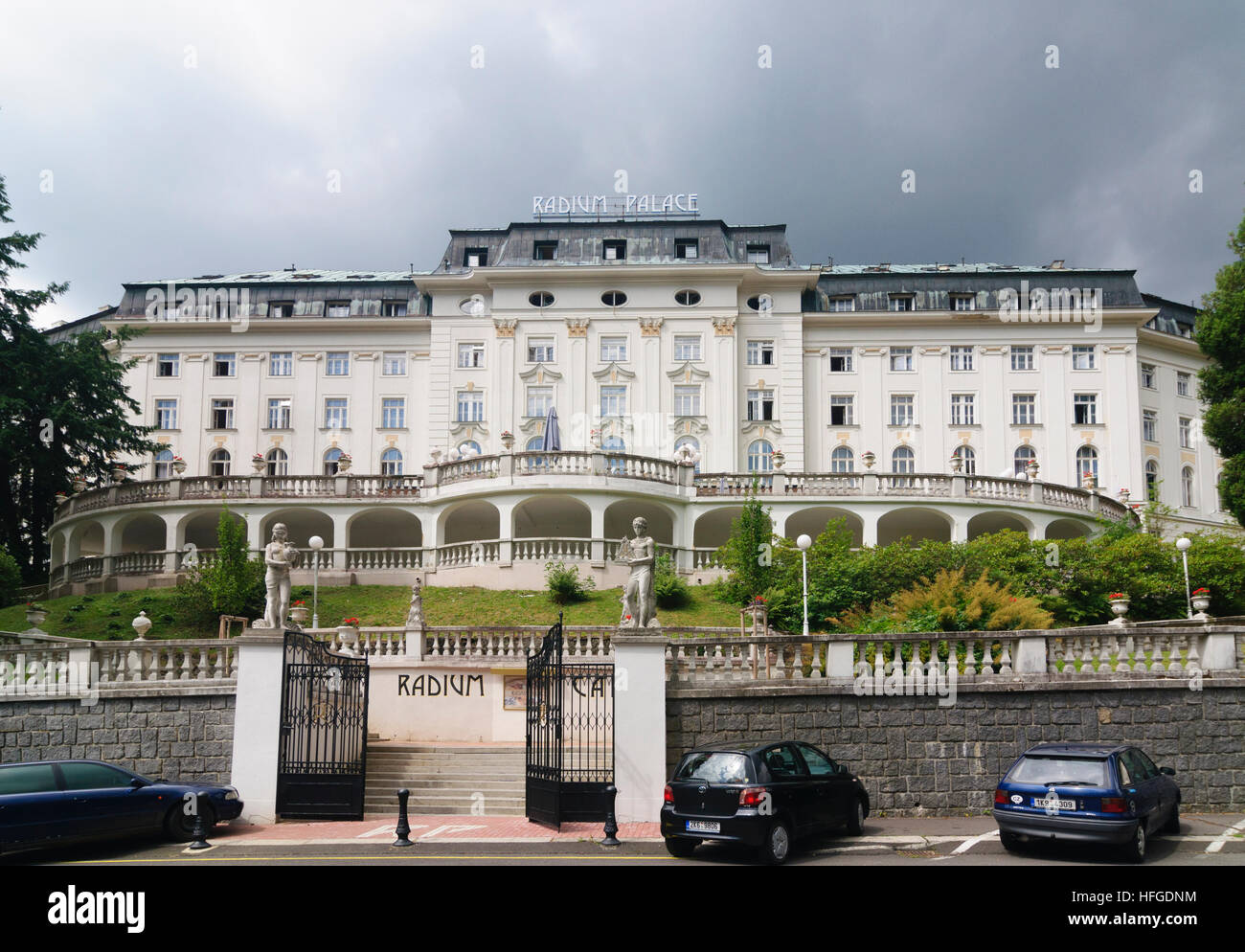 Jachymov (Sankt Joachimsthal): spa hotel Radium, , Karlovarsky, Karlsbader Region, Karlovy Vary Region, Czech Stock Photo