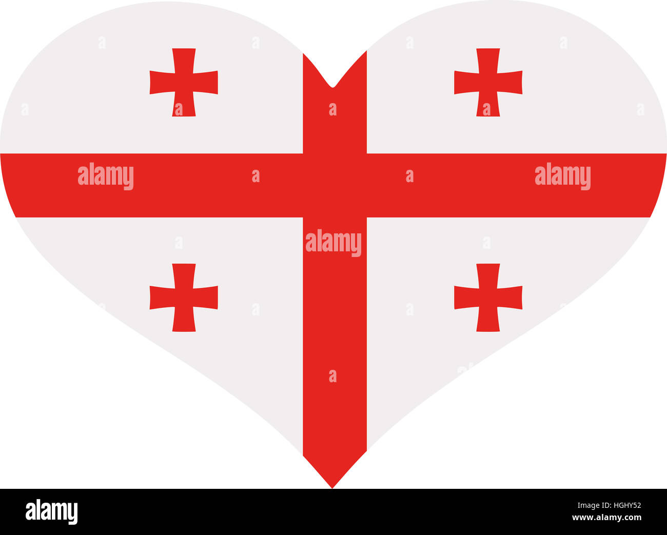 Georgia flag heart Stock Photo