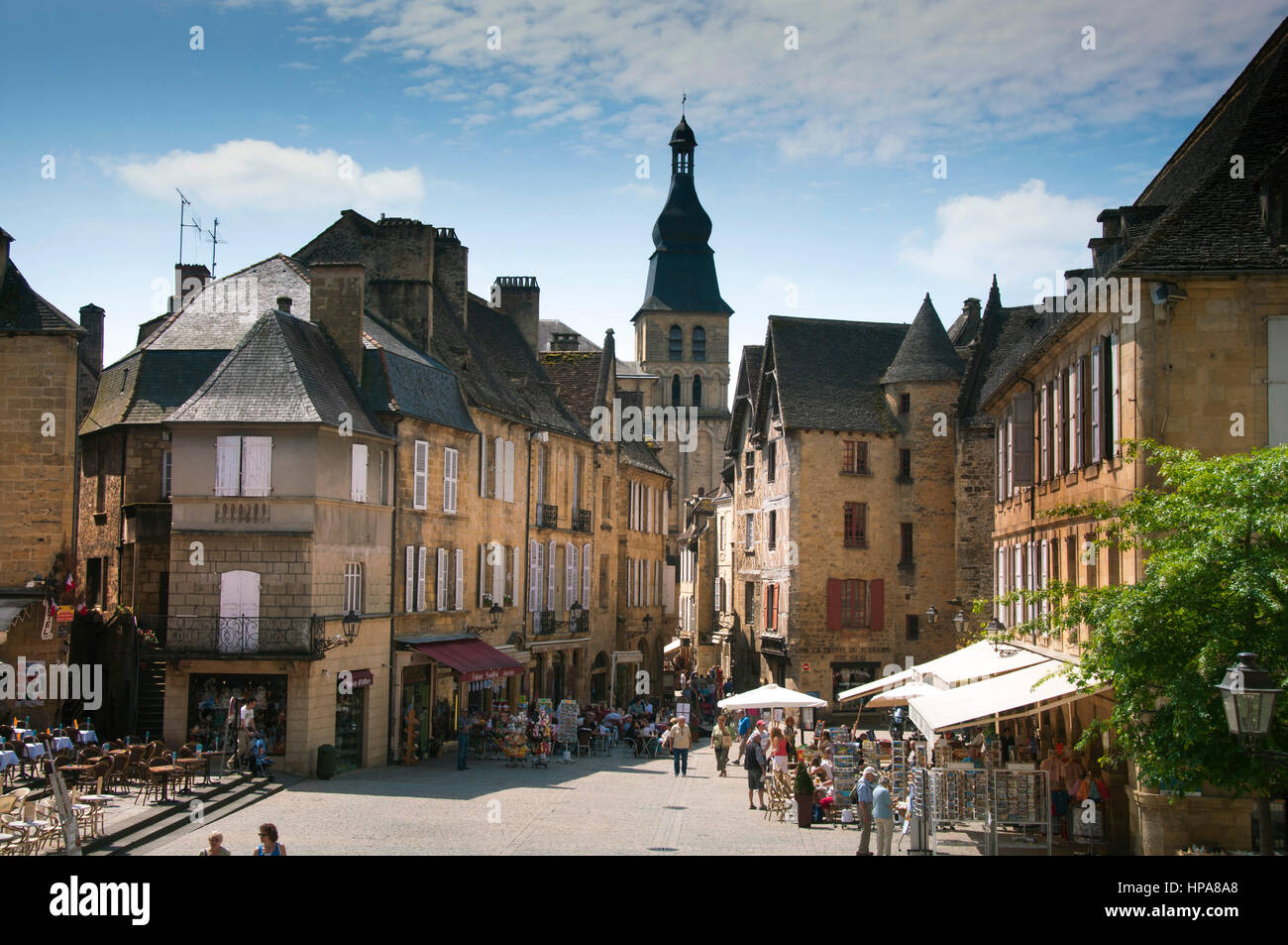 Liberty square, Sarlat-la-Canéda, Département Dordogne, Region Aquitaine, France, Europe Stock Photo