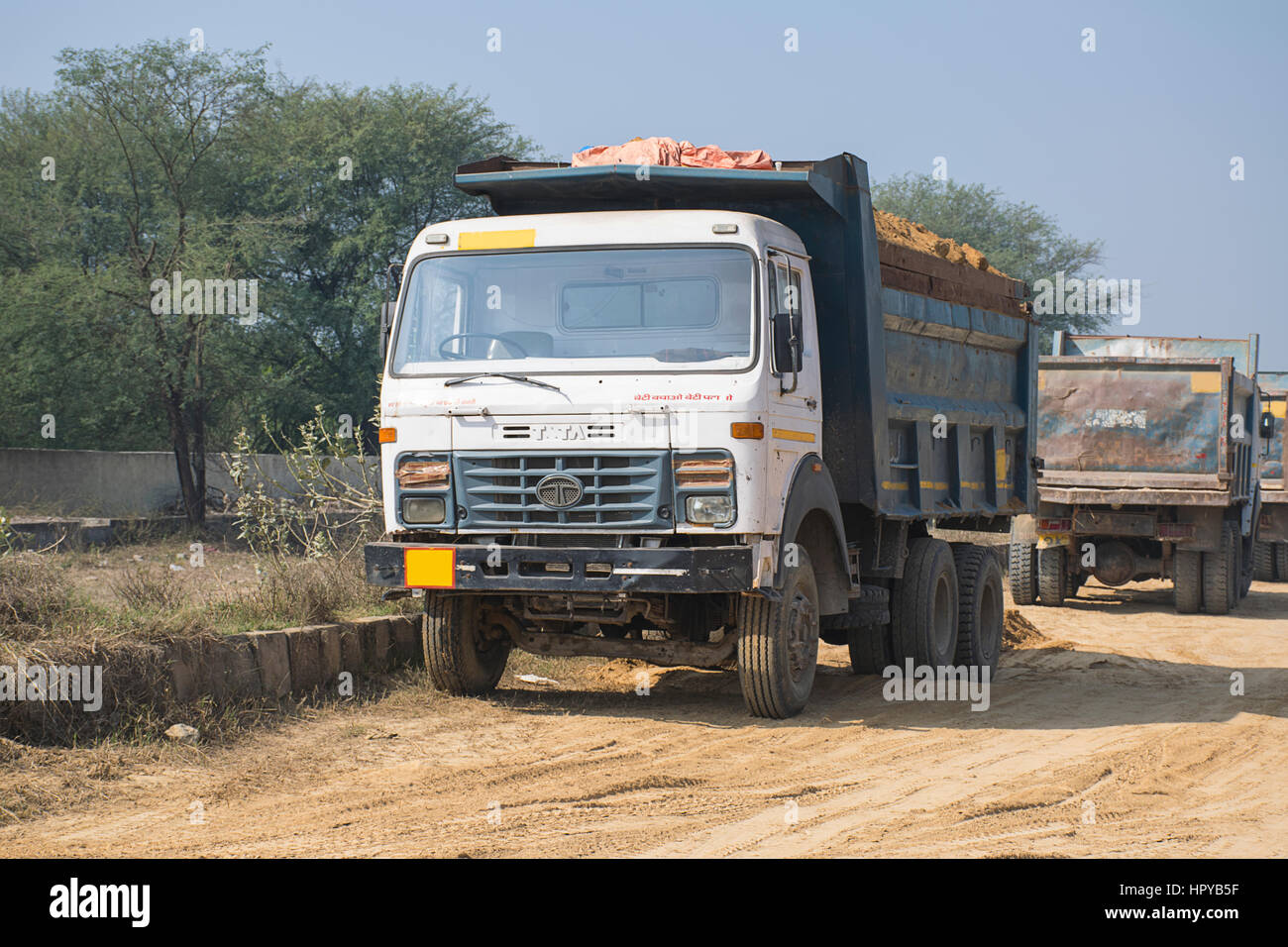 loaded truck Stock Photo