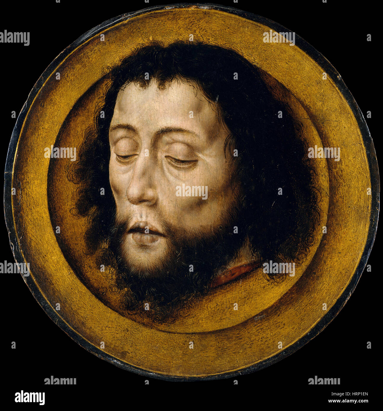 Head of Saint John the Baptist by Aelbert Bouts Stock Photo