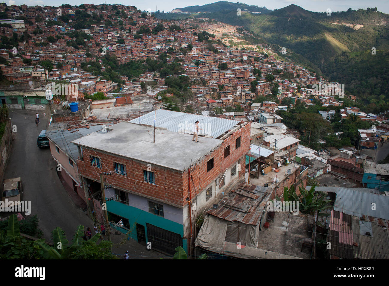 Venezuela, Caracas, Petare, Miranda State 06/04/2012. Slums in El Nazareno neighborhood in Petare. Stock Photo