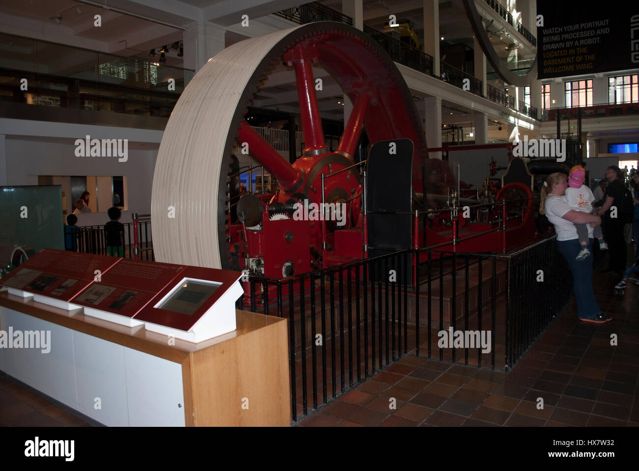 Corliss steam engine in the Science Museum, London Stock Photo