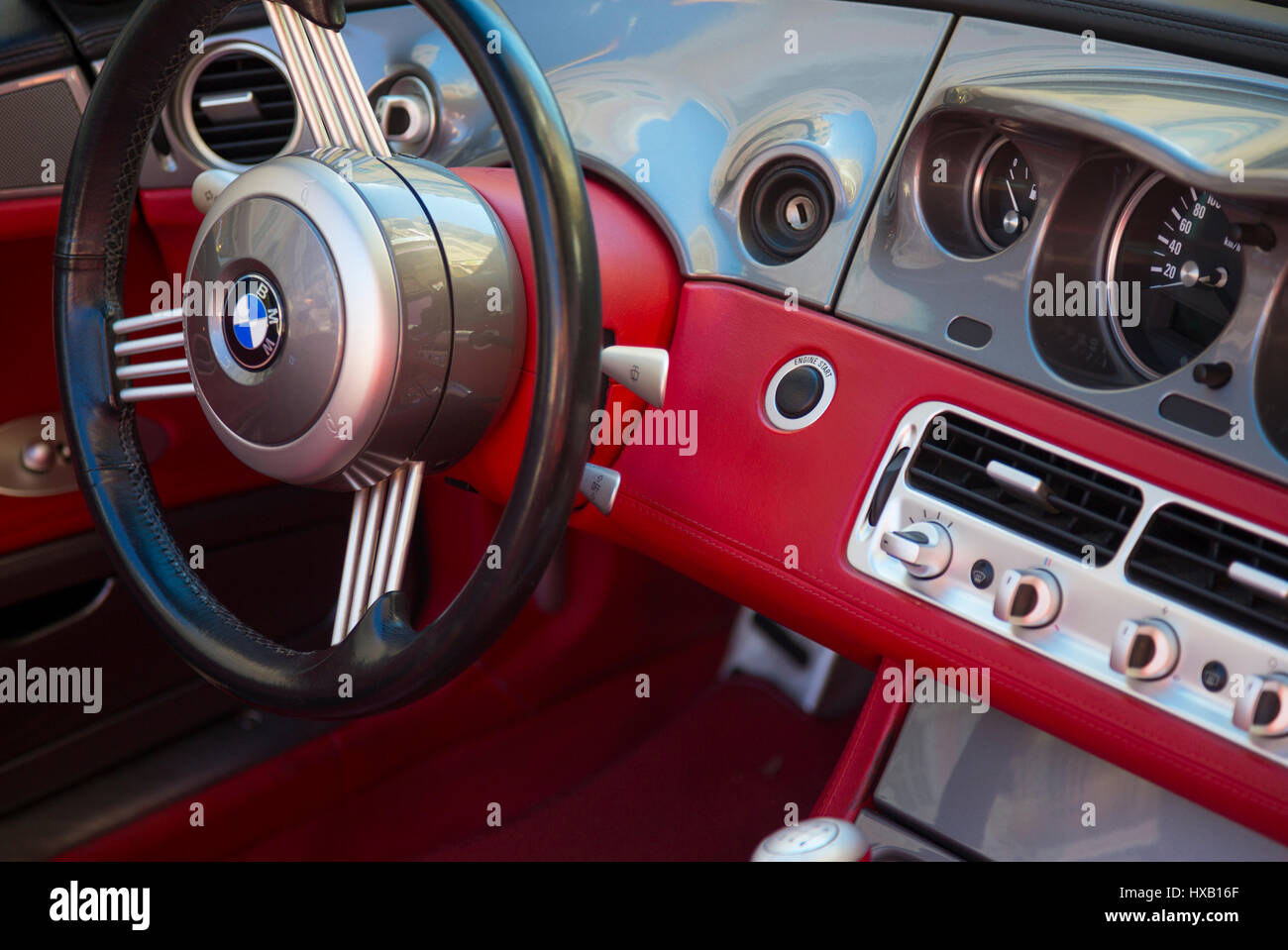 BMW Z8 interior Stock Photo