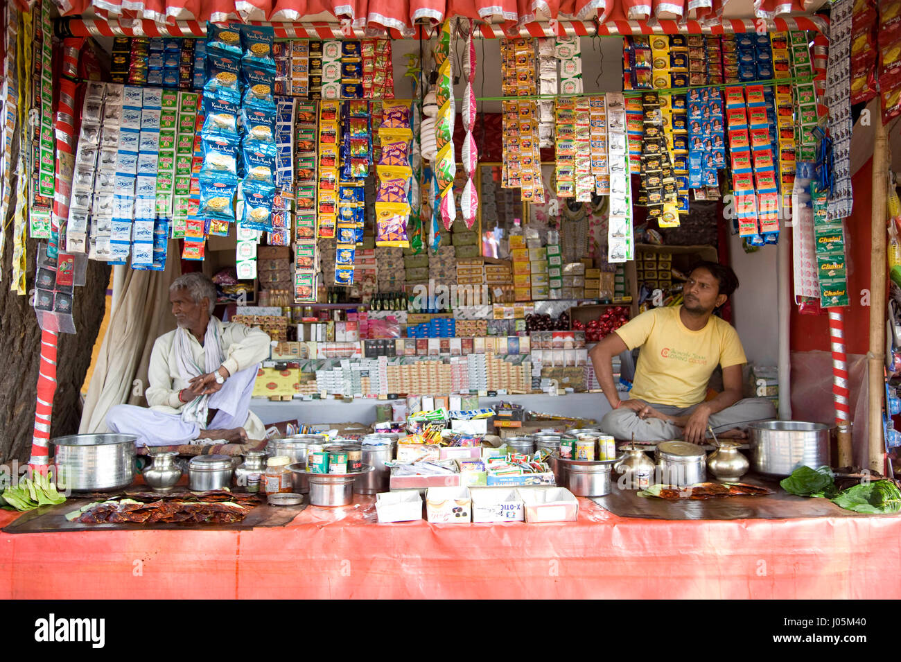 Pan shop, Pushkar Fair, Rajasthan, India, Asia Stock Photo