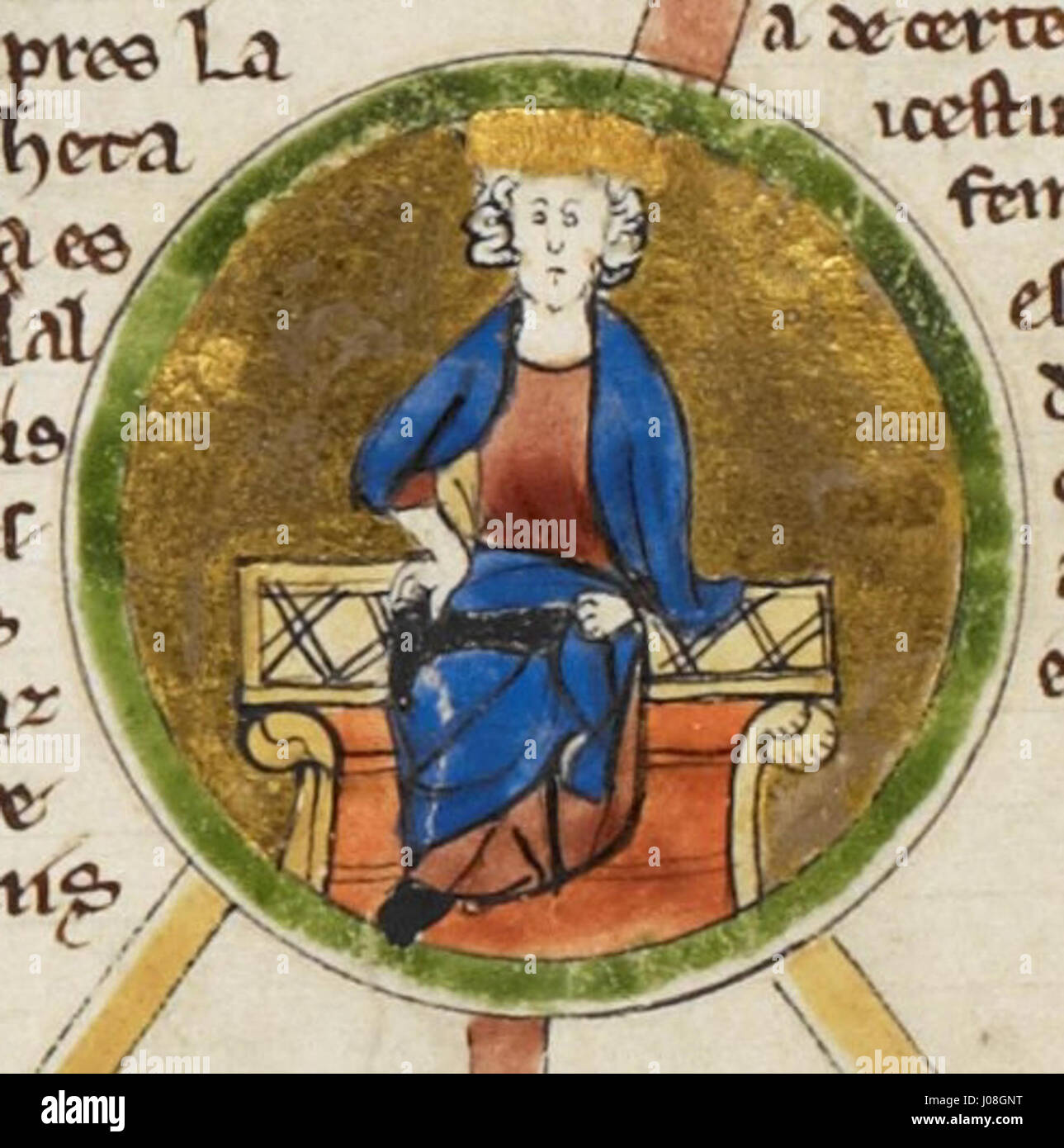 Æthelred the Unready - MS Royal 14 B V Stock Photo