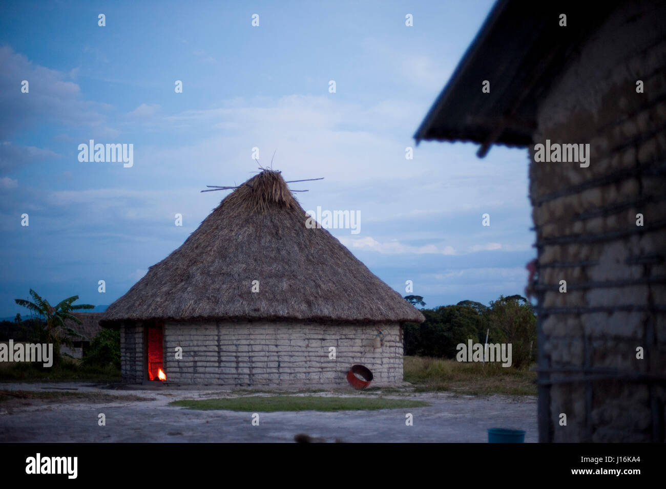 Mud Huts Village In Venezuela Stock Photo