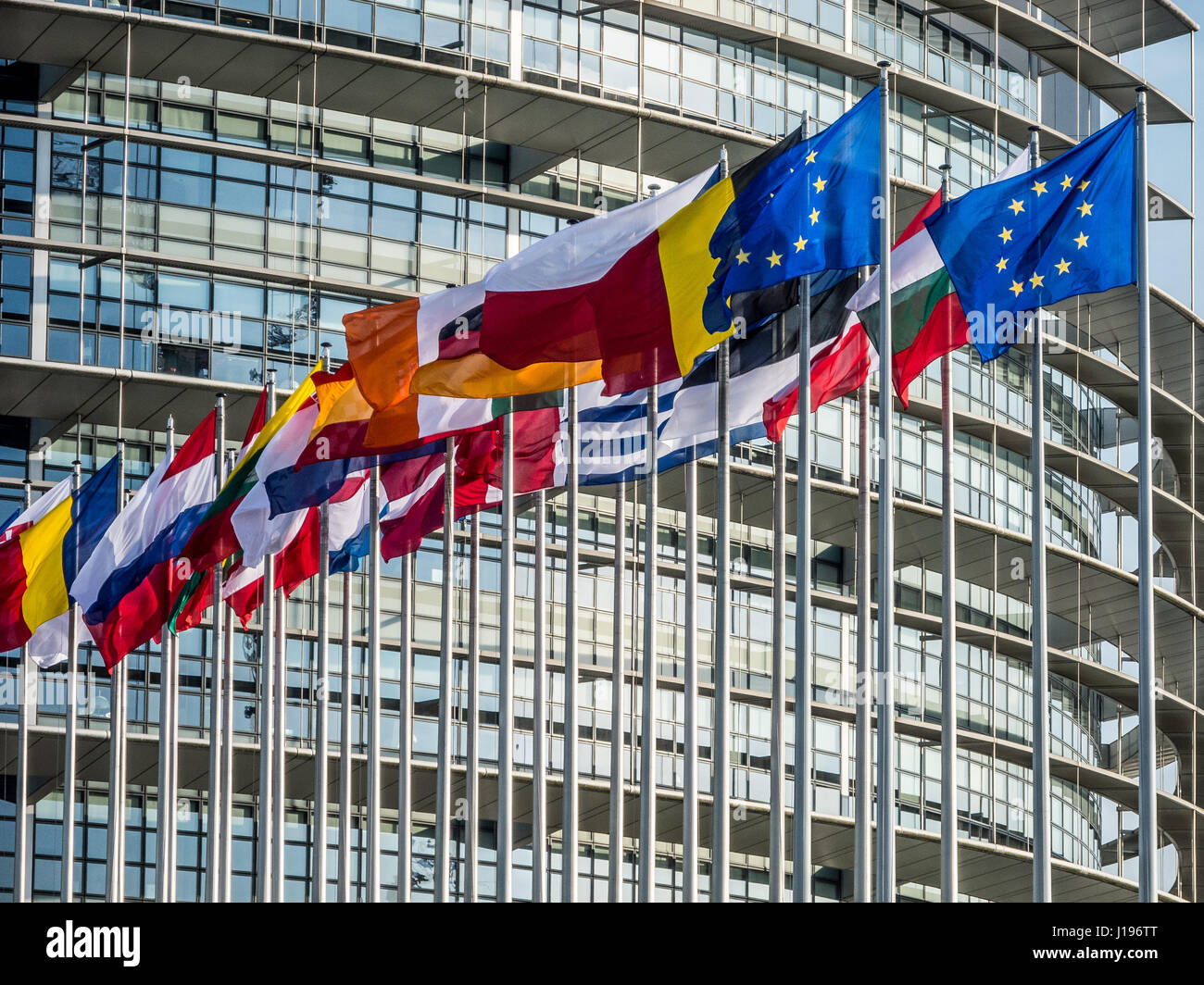 European Parliament building Strasbourg Alsace France Stock Photo