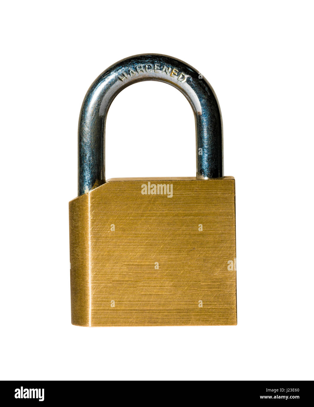 Closed padlock on white background Stock Photo