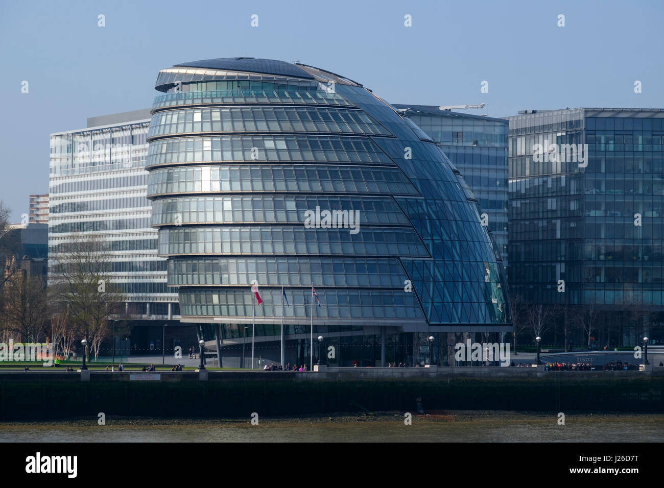 The City Hall glass-clad building by architect Norman Foster, London, England, UK, Europe Stock Photo