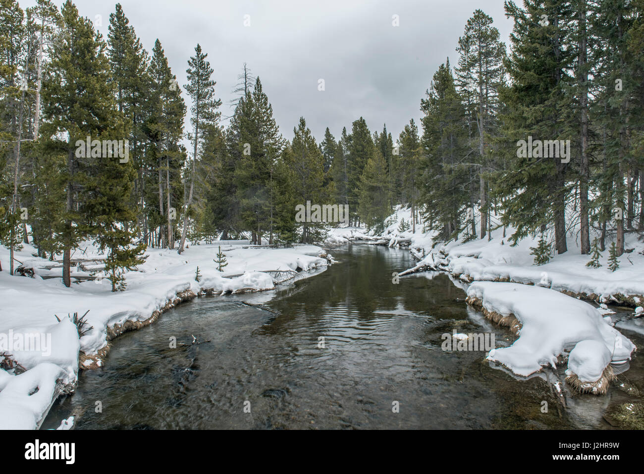 USA, Wyoming, Yellowstone National Park, Firehole River (Large format sizes available) Stock Photo