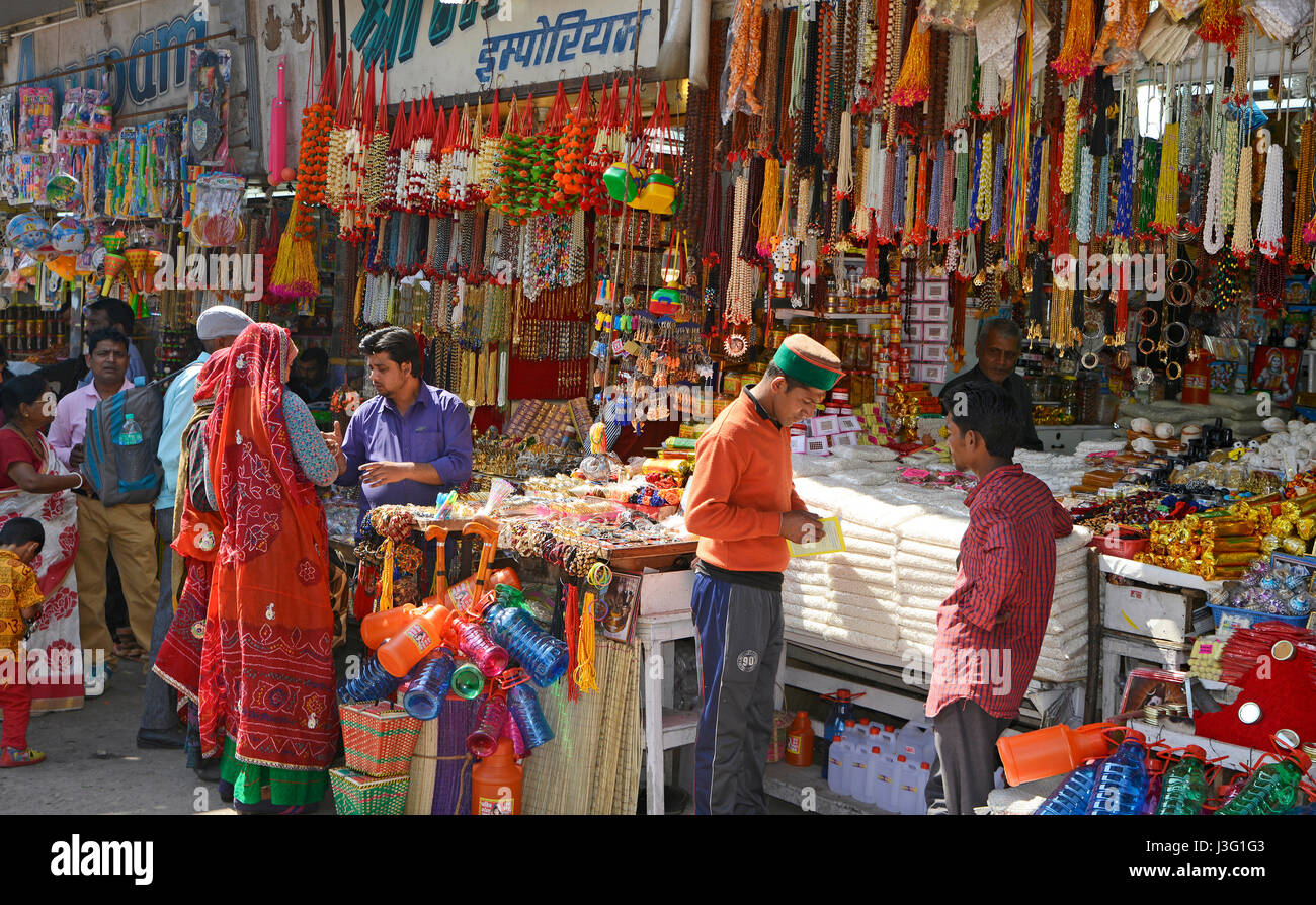 Jewelry and Cloths  on sales at Indian local market Jewelry and Cloths  on sales at Indian local market Stock Photo