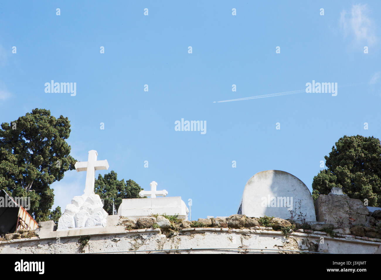 Graveyard, Menton, France Stock Photo