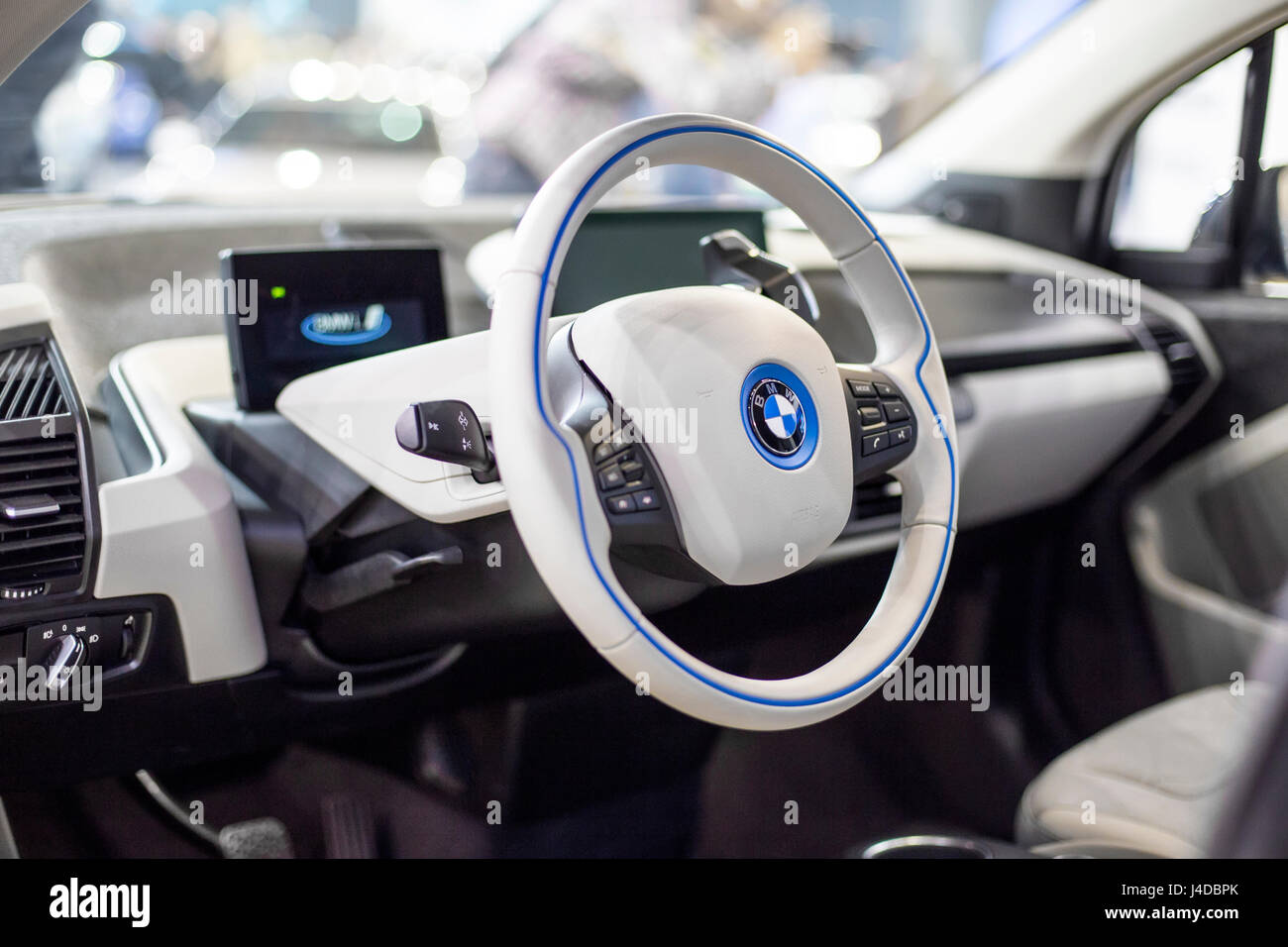 Interrior of the BMW car Stock Photo