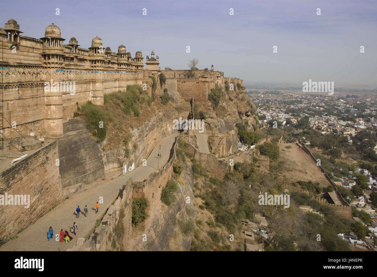 India, Madhya Pradesh, Gwalior, fort, tourist, Stock Photo