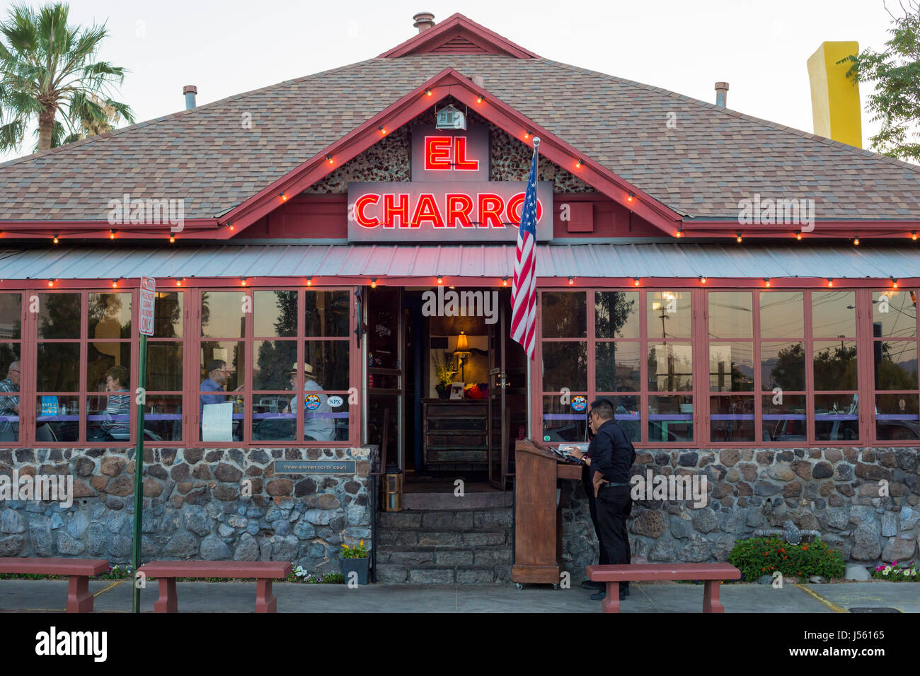 Tucson, Arizona - The El Charro cafe, a popular Mexican restaurant which features Sonoran-style cooking inside a century-old house. Stock Photo