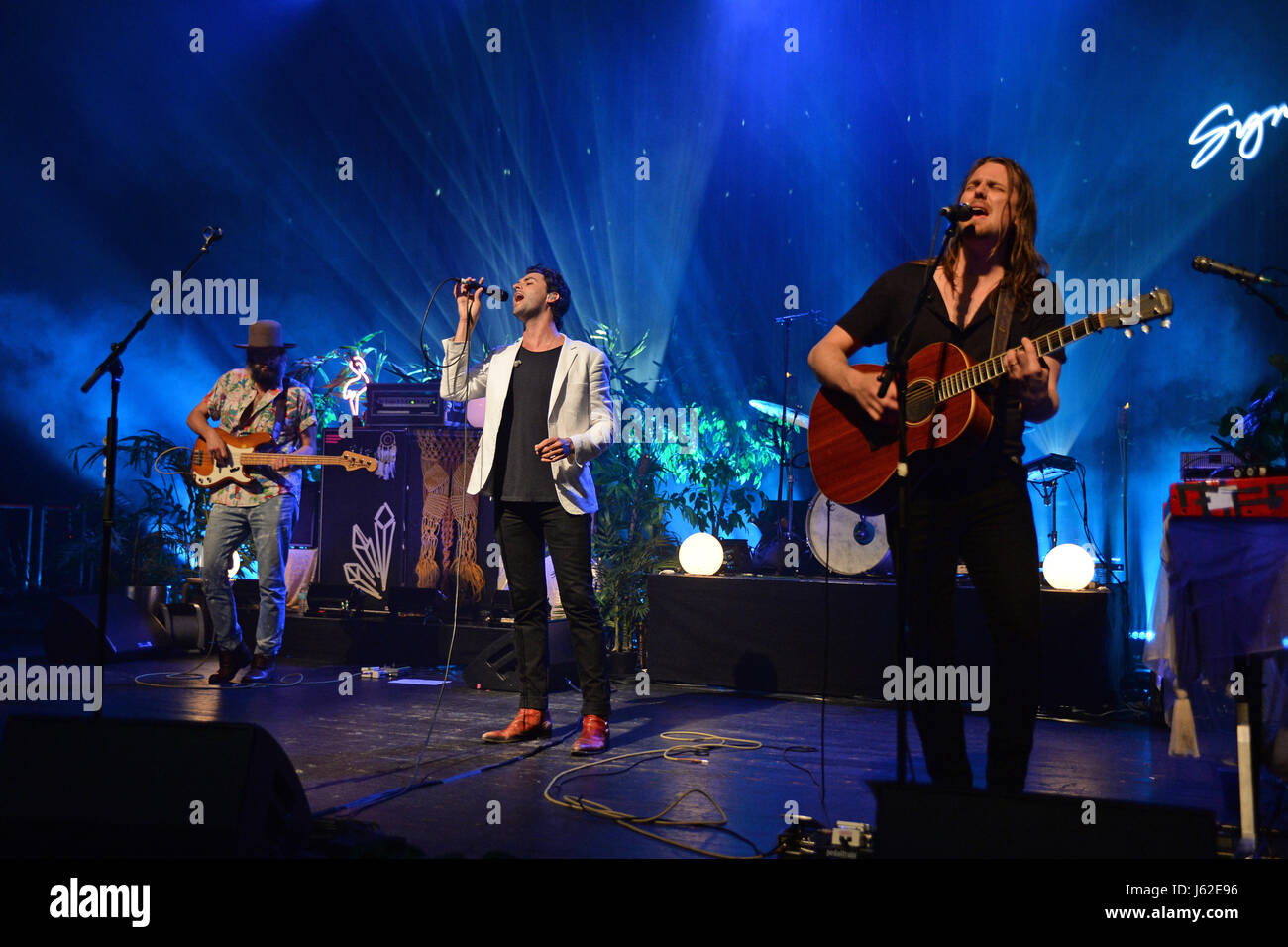 Miami Beach, Florida, USA. 18th May, 2017. Chris Zasche, Tyler Williams, Jonathan Russell and Matt Gervais of The Head And The Heart performs at the Fillmore on May 18, 2017 in Miami Beach, Florida. Credit: MediaPunch Inc/Alamy Live News Stock Photo