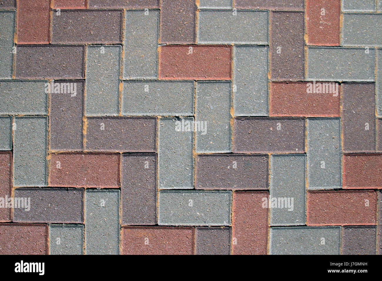 multi-colored brick floor Stock Photo