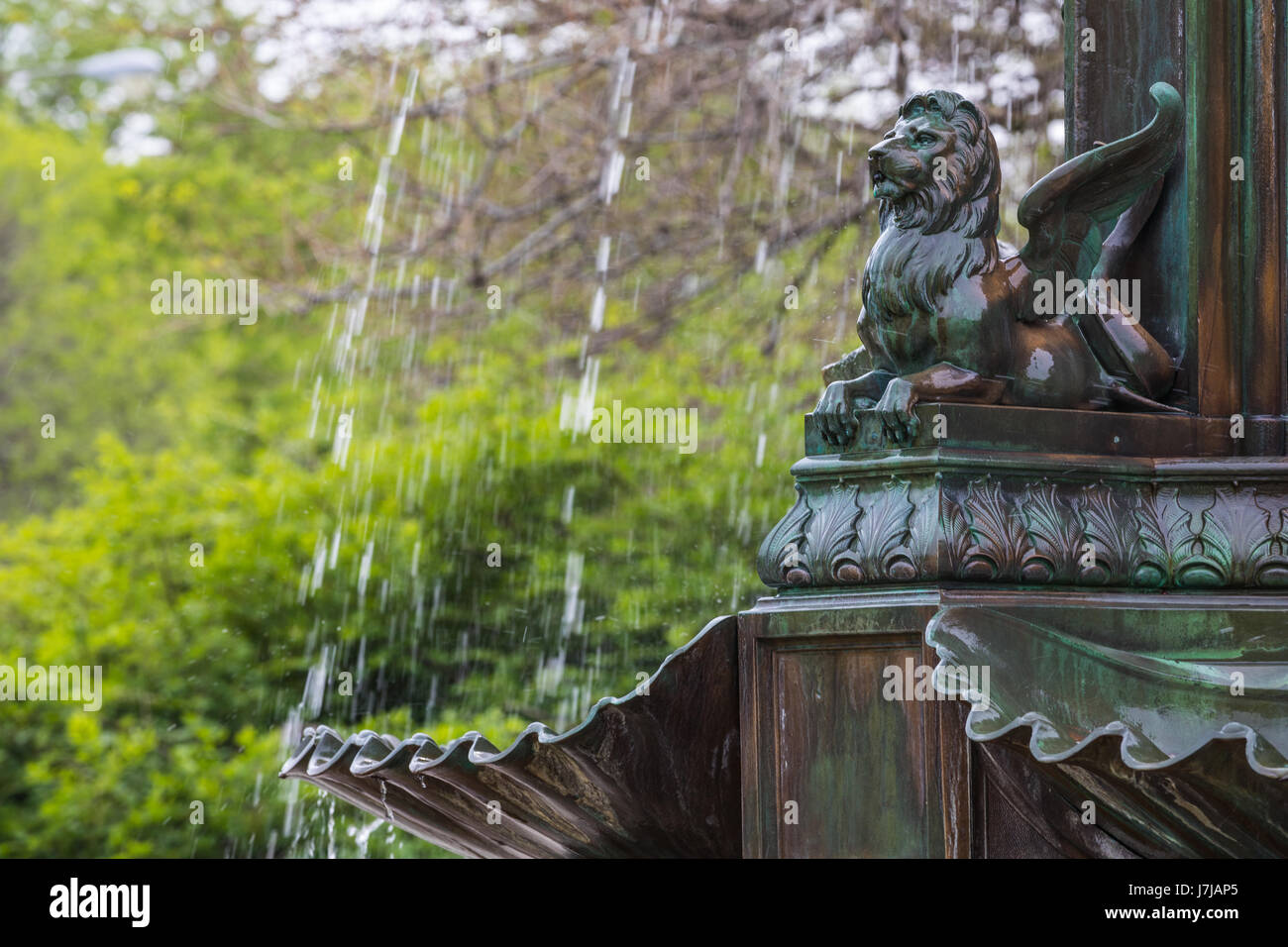 Drexel Fountain, Chicago Stock Photo