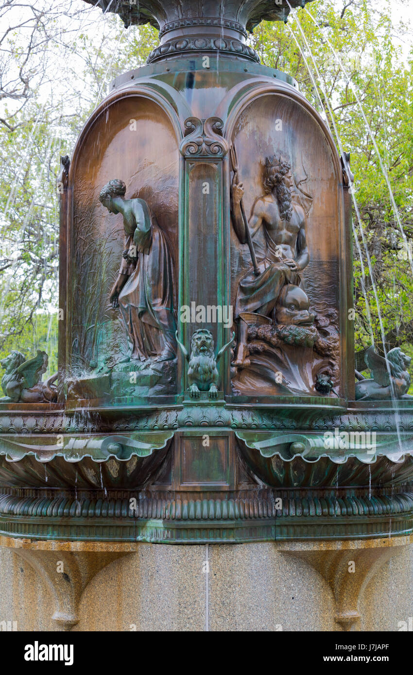 Drexel Fountain, Chicago Stock Photo