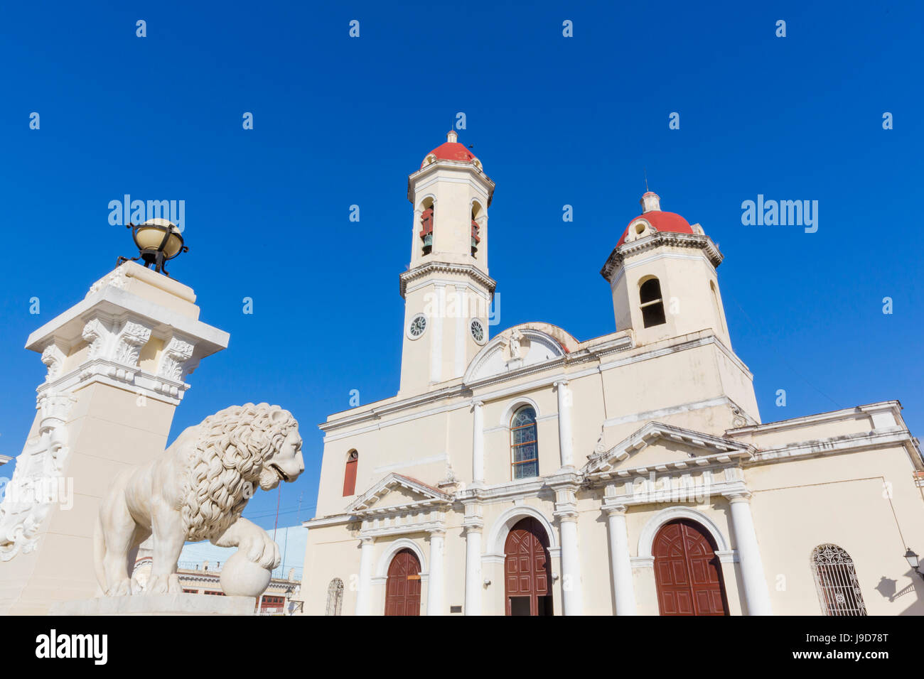 The Catedral de la Purisima Concepcion in Plaza Jose Marti, Cienfuegos, UNESCO World Heritage Site, Cuba, West Indies, Caribbean Stock Photo