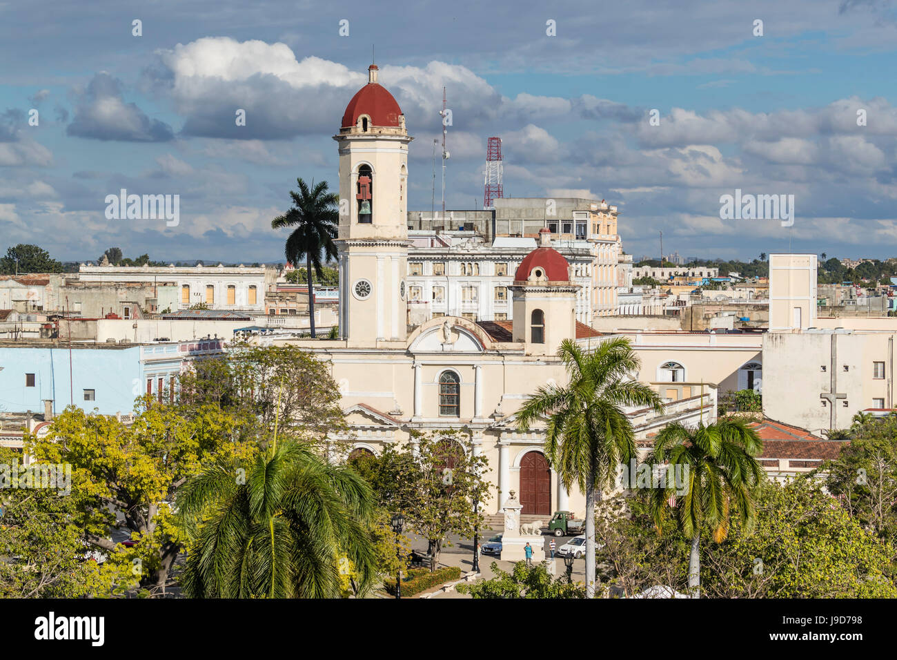 The Catedral de la Purisima Concepcion in Plaza Jose Marti, Cienfuegos, UNESCO World Heritage Site, Cuba, West Indies, Caribbean Stock Photo