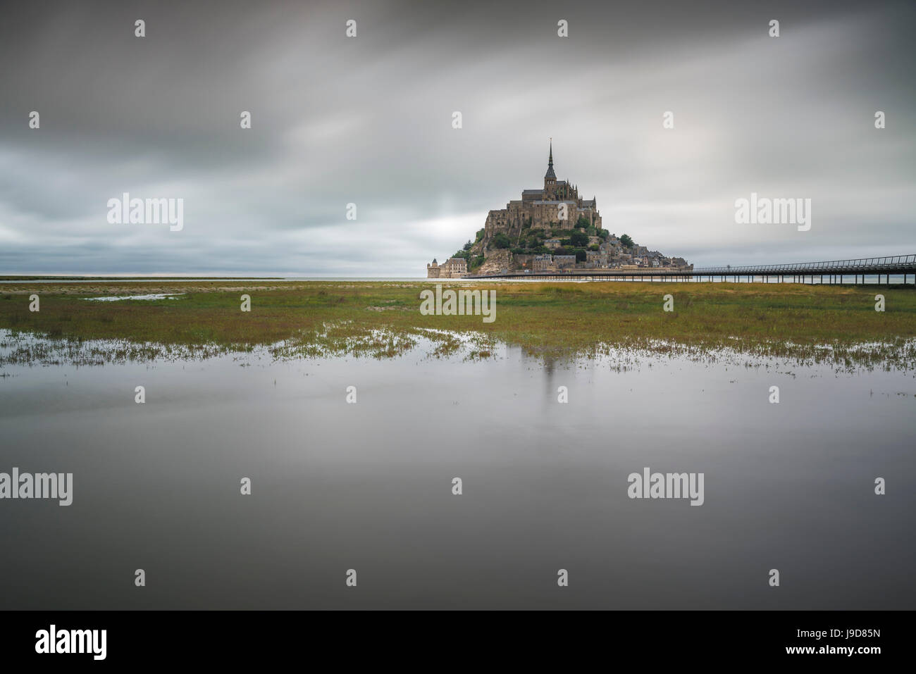 Mont-St-Michel, UNESCO World Heritage Site, Normandy, France, Europe Stock Photo