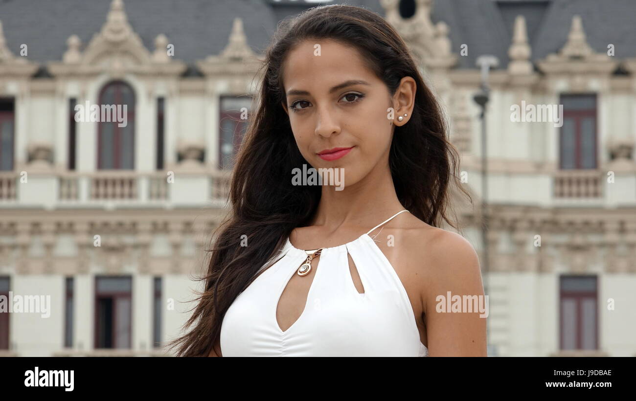 Pretty Female In Europe Stock Photo