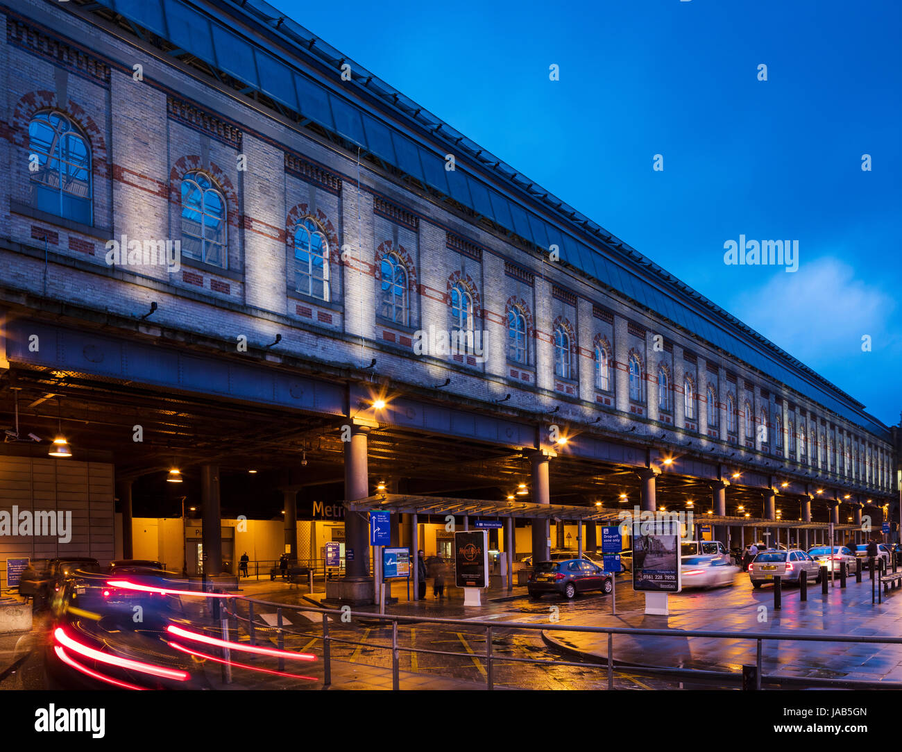 Exterior of Manchester Piccadilly Train Station Stock Photo