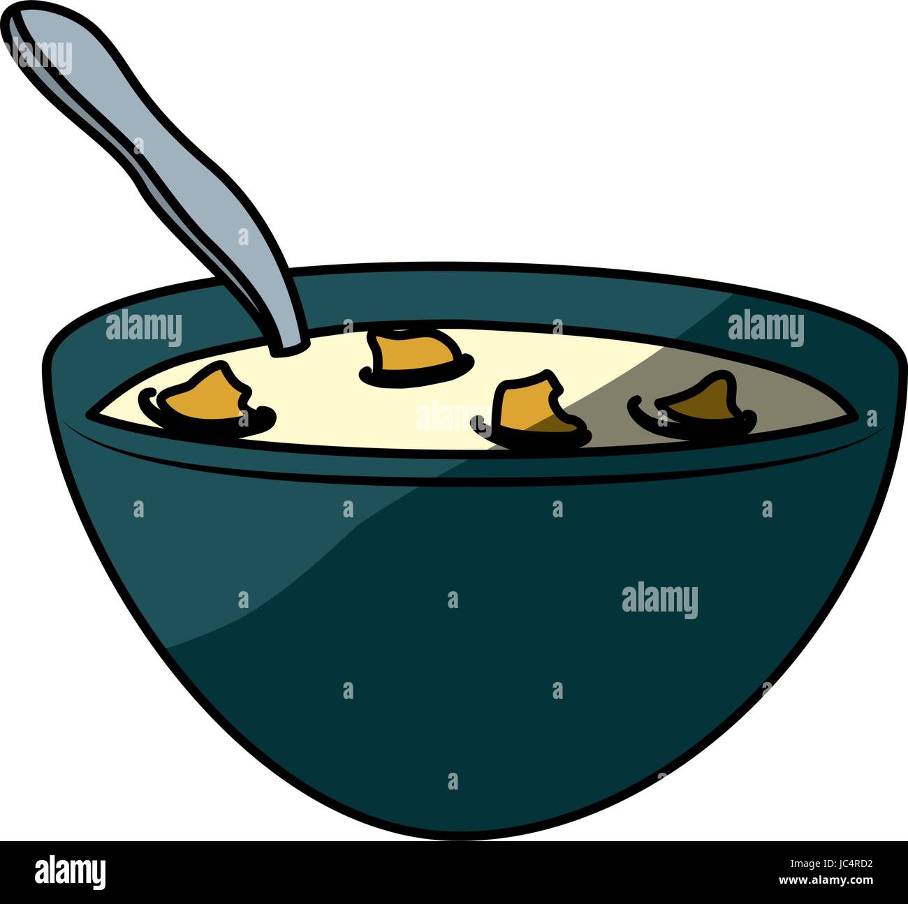 Breakfast cereal bowl Stock Vector