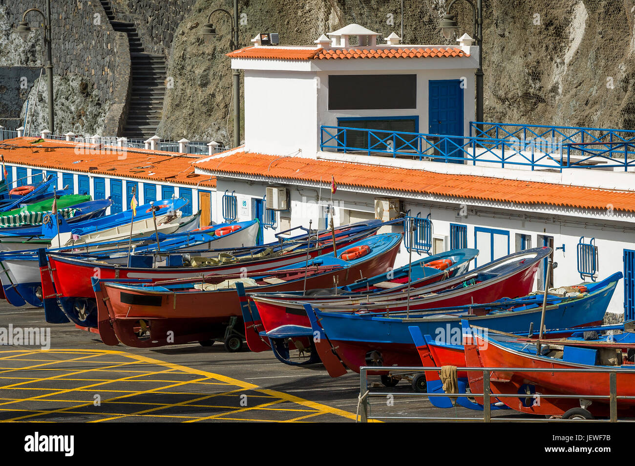 Old style fishing boats Stock Photo