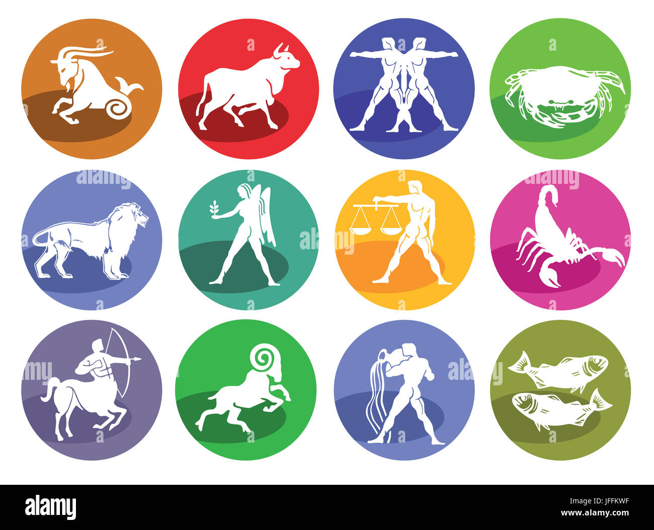 Astrology horoscope, icon set Stock Photo