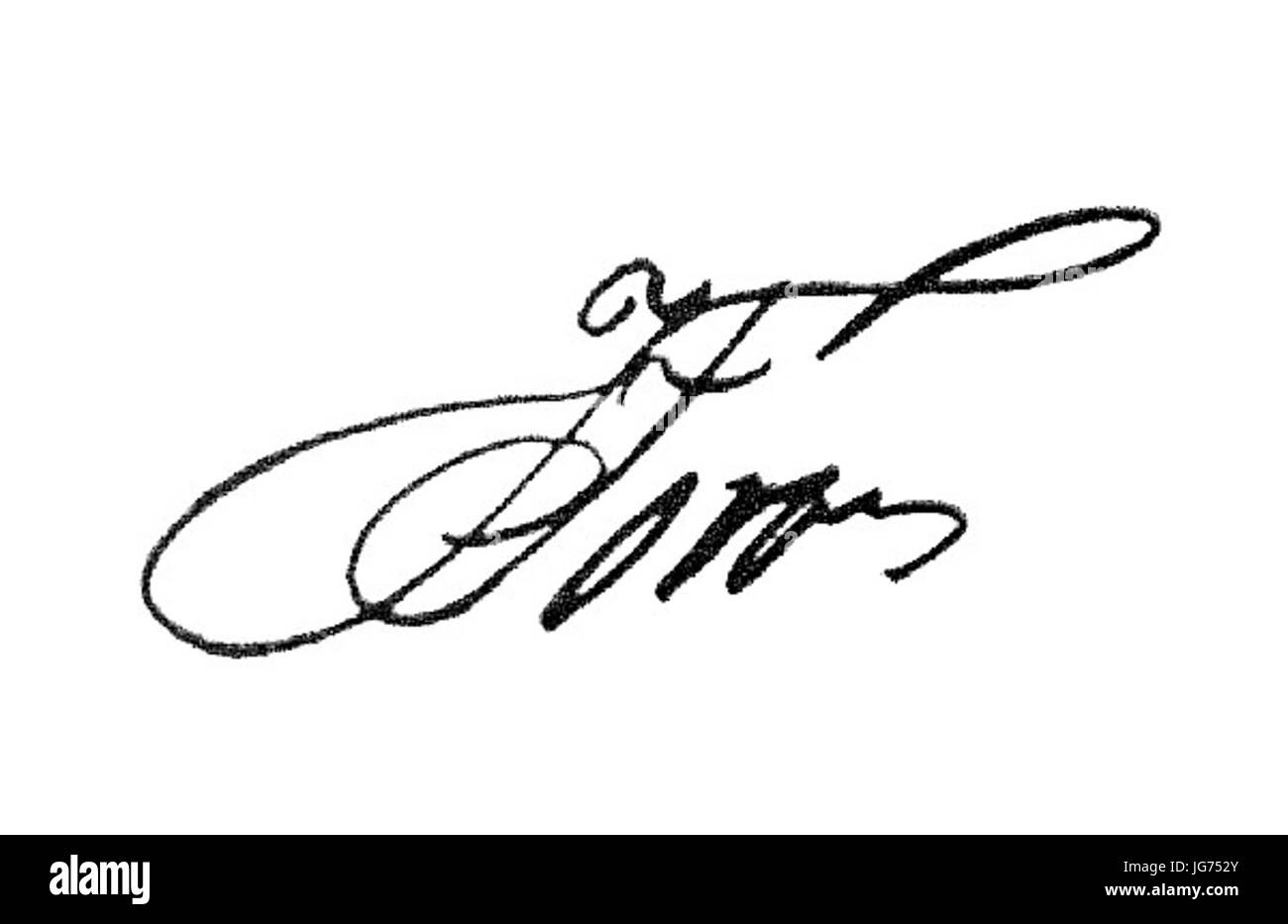 Signature of Fermín Toro Stock Photo