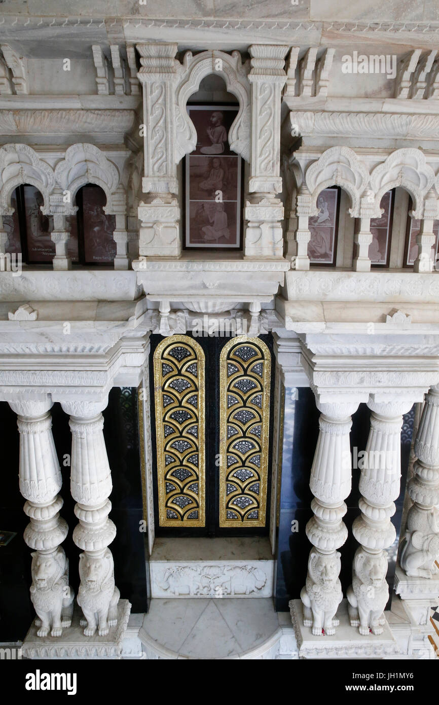 A. C. Bhaktivedanta Swami Prabhupada's mausoleum in Vrindavan, Uttar Pradesh. India. Stock Photo