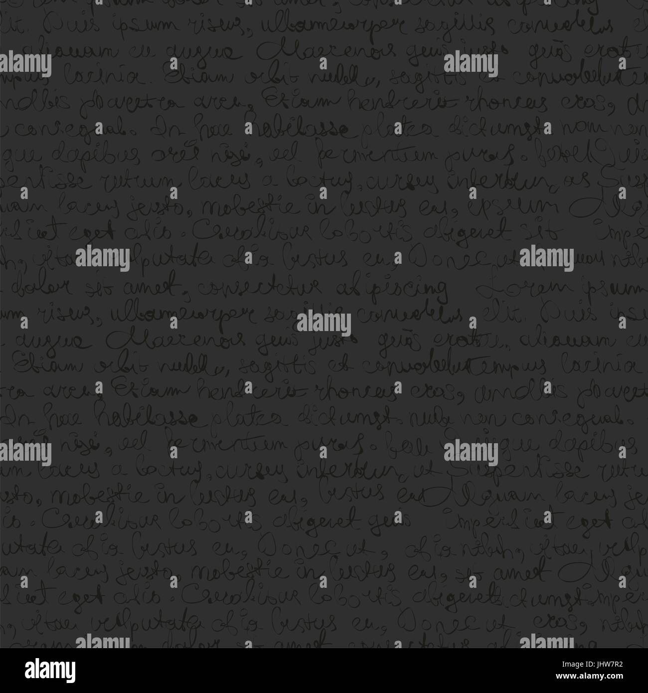 Seamless abstract text pattern on dark gray background. Vector, EPS 8. Stock Vector