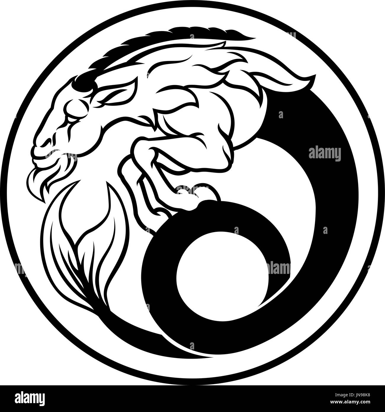 Horoscope Capricorn Zodiac Sign Stock Vector