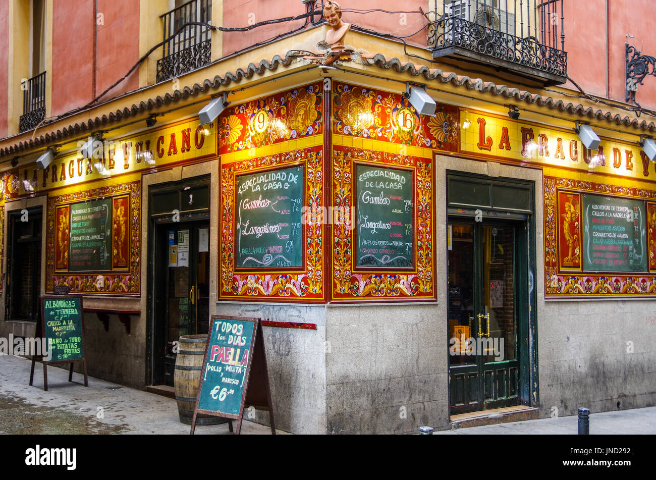 Image of old restaurant in from Madrid the capital of Spain Stock Photo