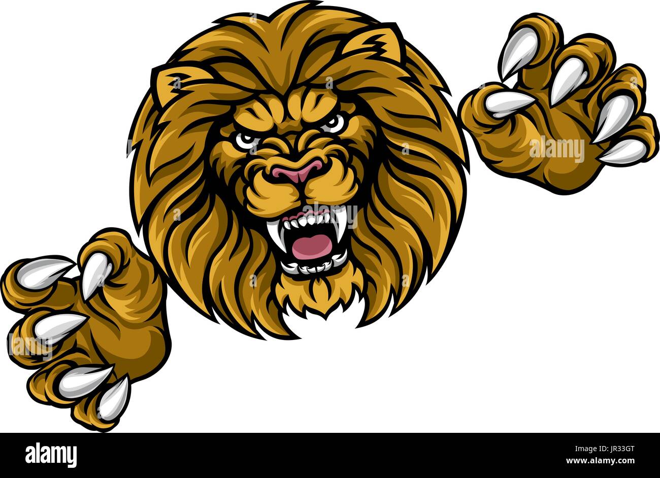 Lion Animal Sports Mascot Stock Vector