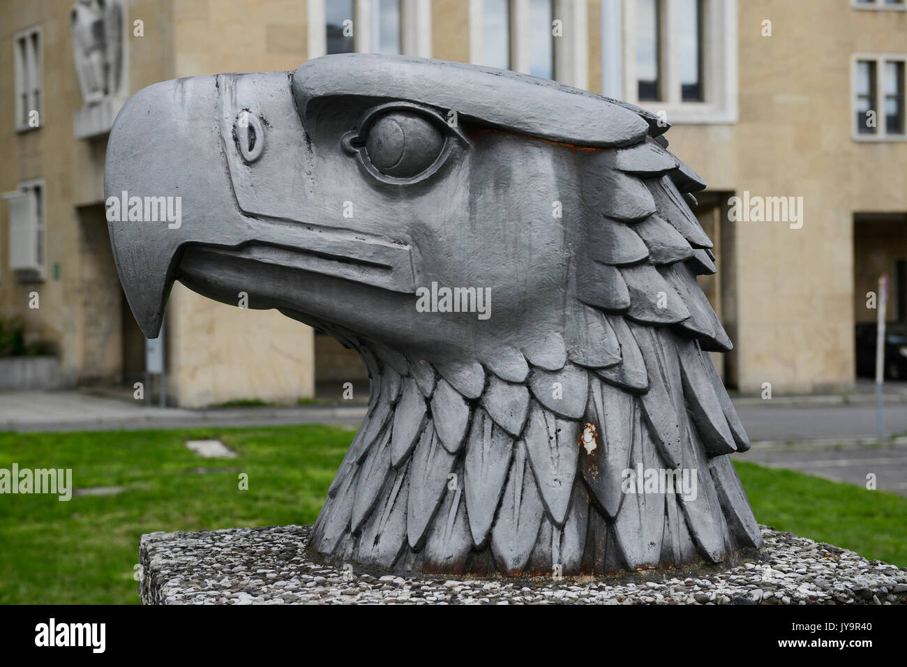 GERMANY, Berlin, airport Tempelhof built during Nazi Germany, eagle head a national german symbol Stock Photo