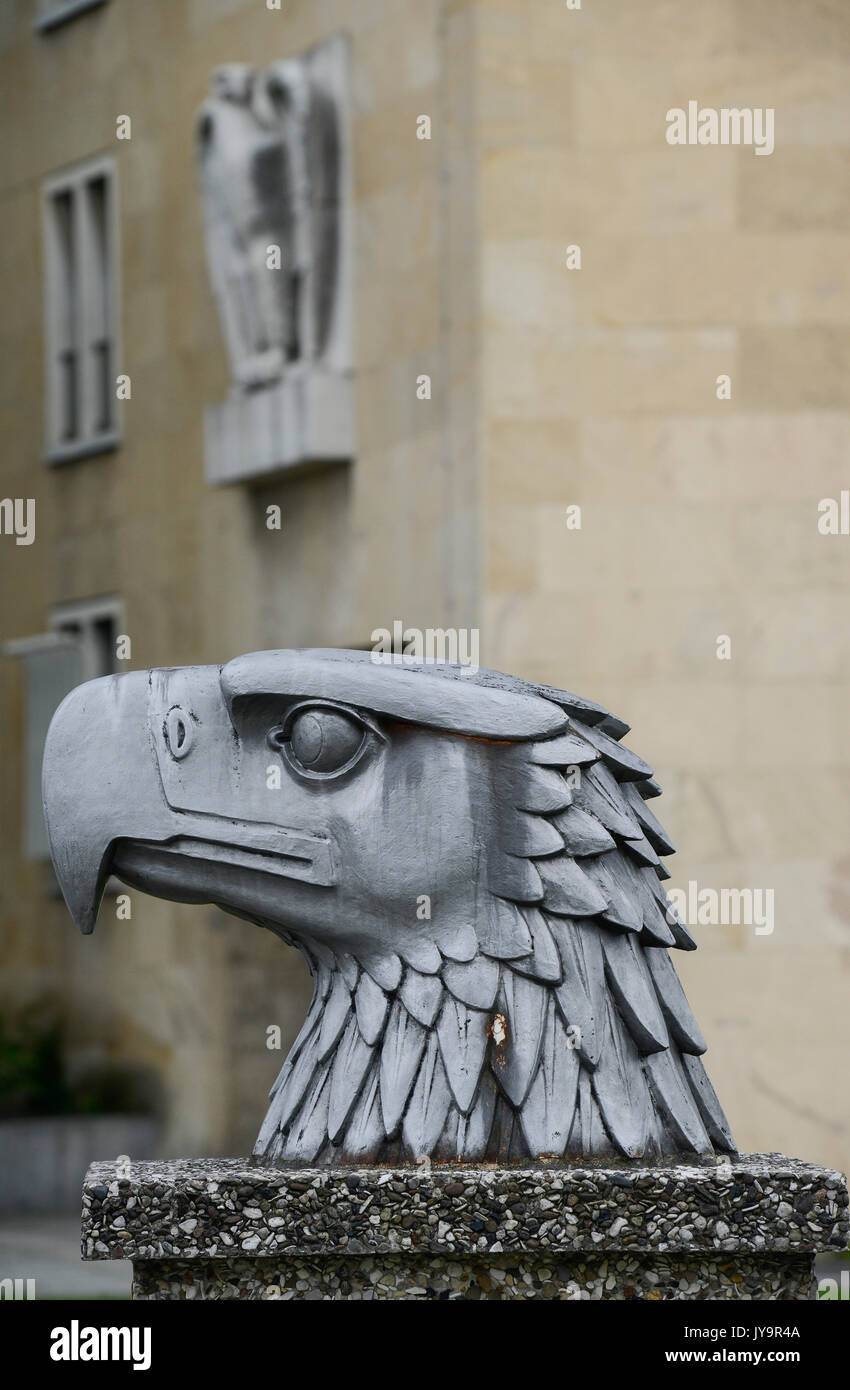 GERMANY, Berlin, airport Tempelhof built during Nazi Germany, eagle head a national german symbol Stock Photo