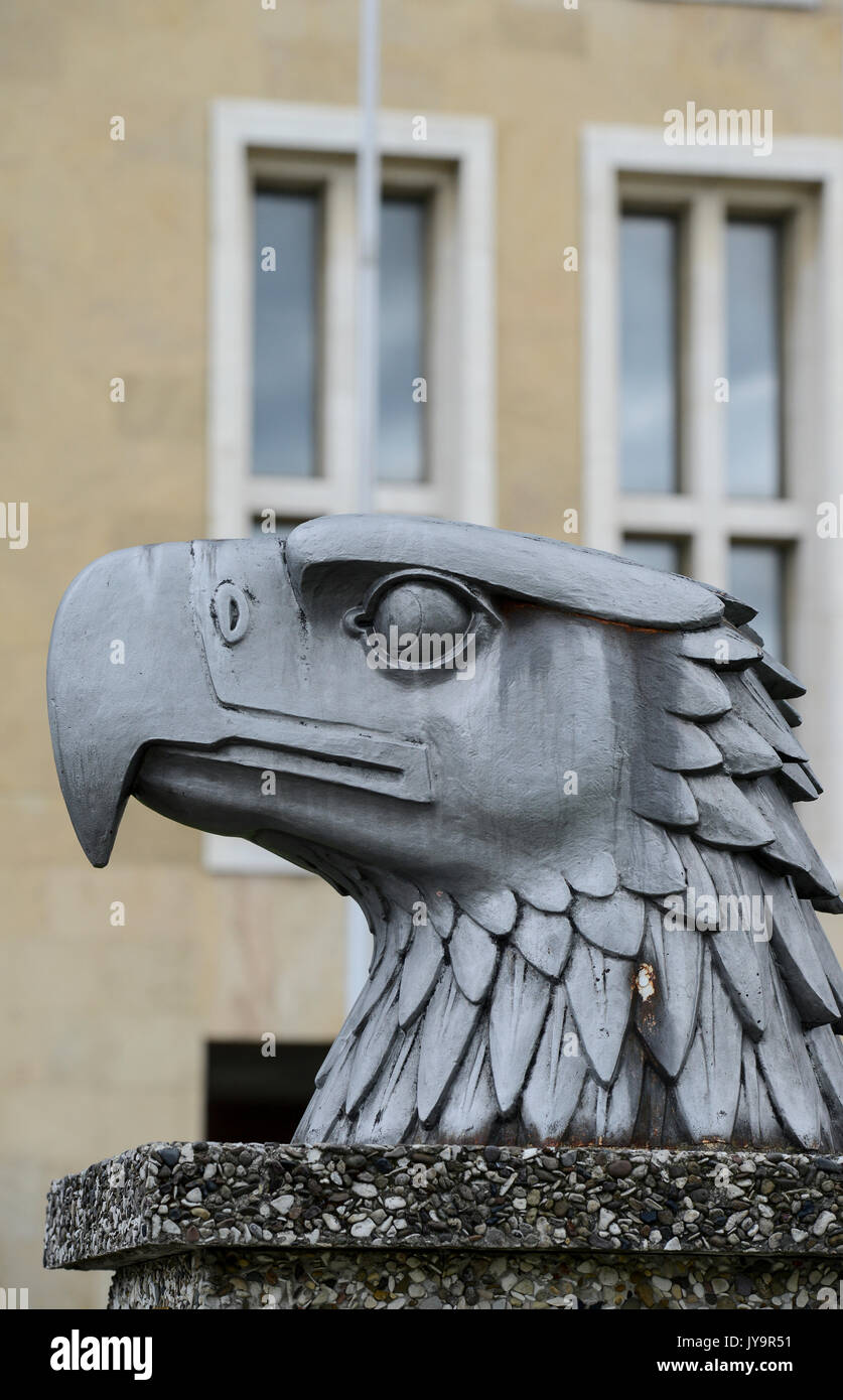 GERMANY, Berlin, airport Tempelhof built during Nazi Germany, eagle head a national german symbol Stock Photo