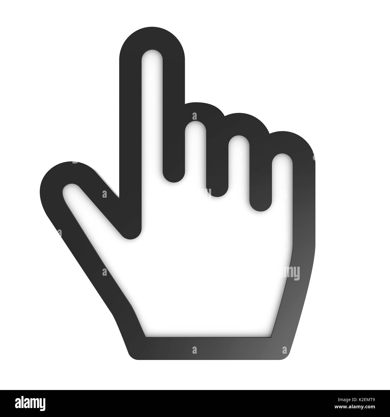 Hand Cursor Isolated Stock Photo