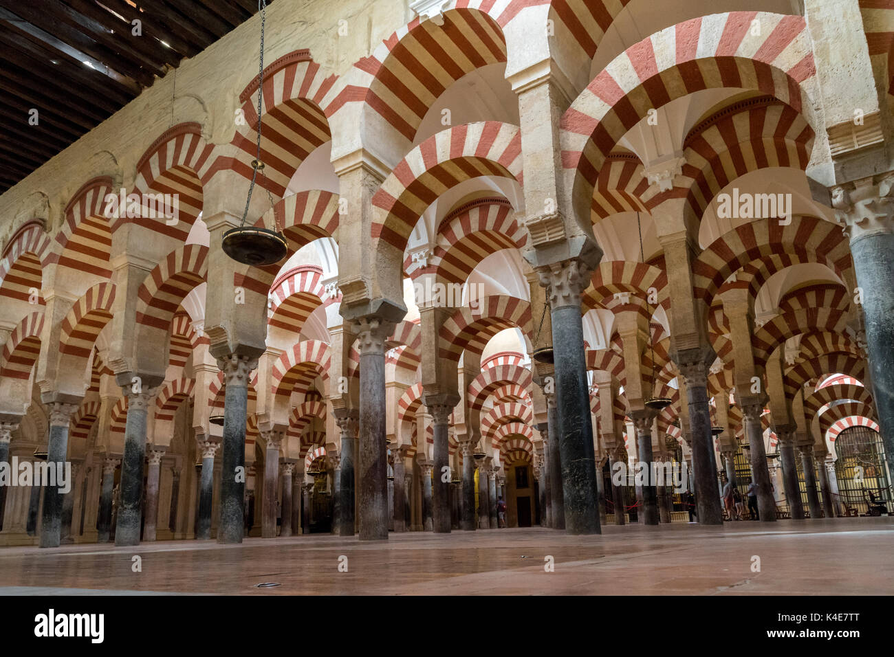 Prayer hall of Great Mosque of Córdoba, Spain Stock Photo