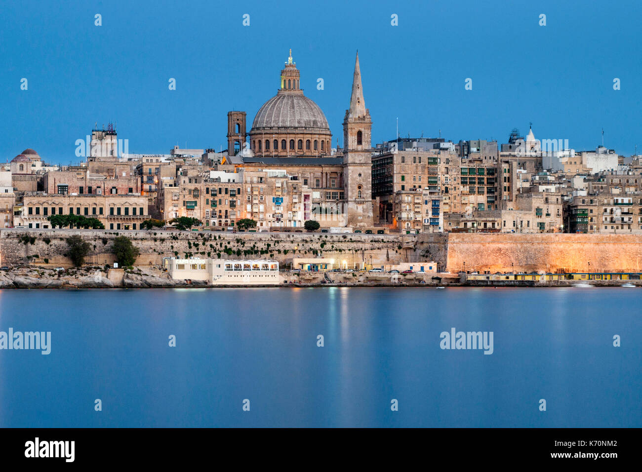 View of the old town of Valletta, the capital of Malta. Stock Photo