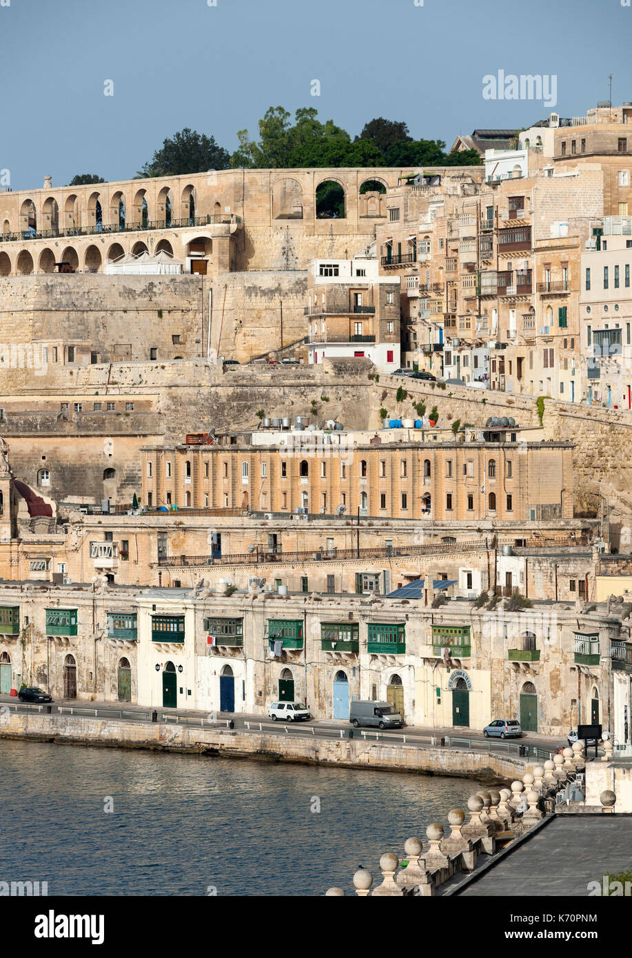 The old town of Valletta, the capital of Malta. Stock Photo