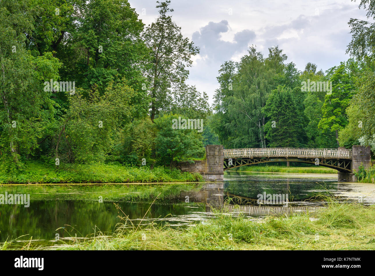 State art and architectural Palace and Park Museum-reserve Gatchina Museum-reserve, located in the town of Gatchina in Leningrad region. Stock Photo