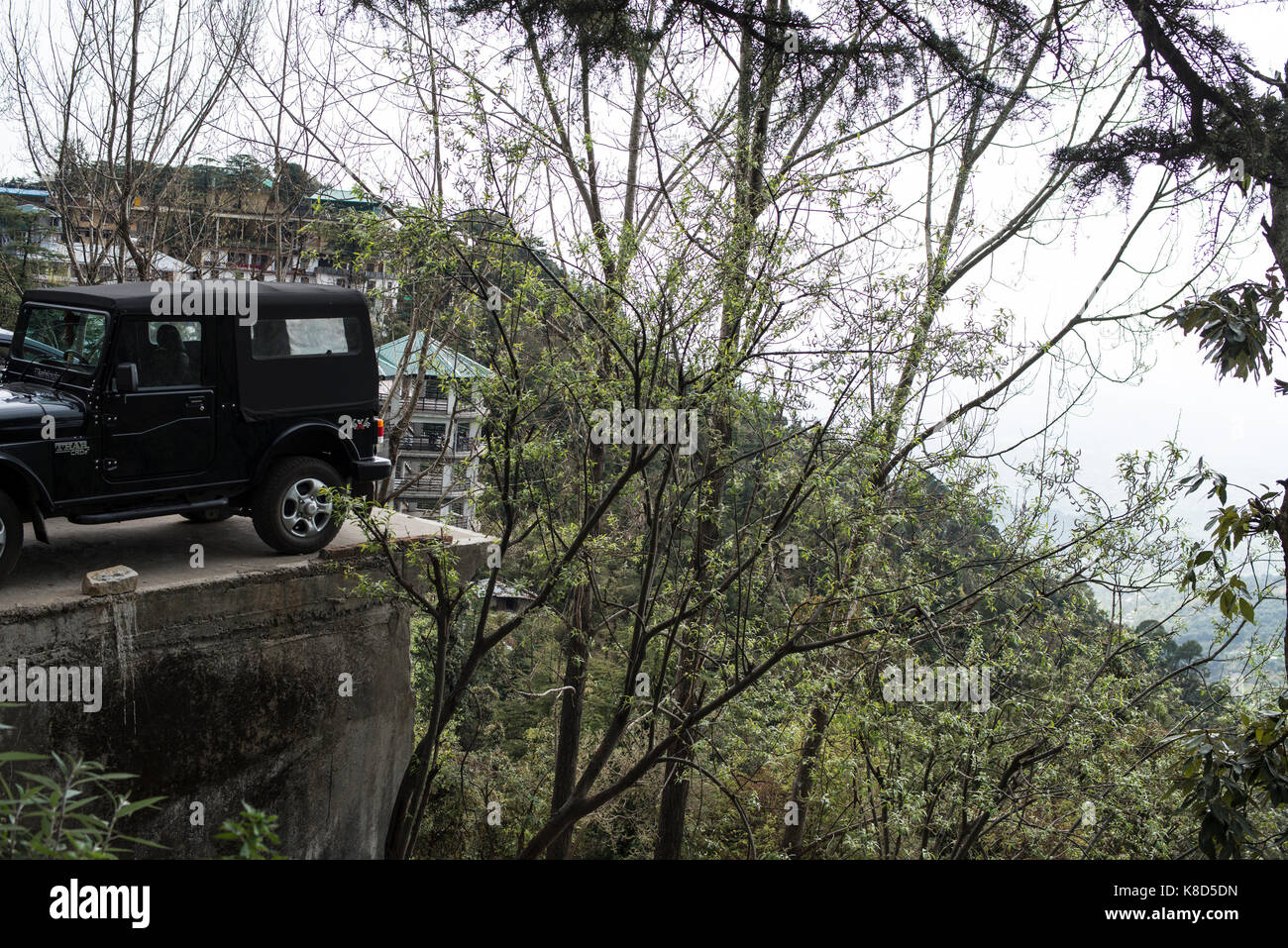 Elevated carpark, Mcleod Ganj Stock Photo